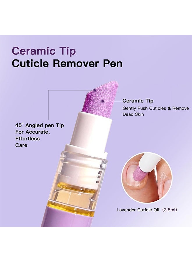Nymixa Cuticle Oil Pusher Pen, 2-In-1 Nail Care Tool With Ceramic Cuticle Pusher & Moisturizing Oil, Portable Nail & Hangnail Care Pen For Dry Cuticles & Daily Hand Beauty, Instant Cuticle Remover Tools for Dry Nails Hangnails Moisturizes Brightens - Image 3