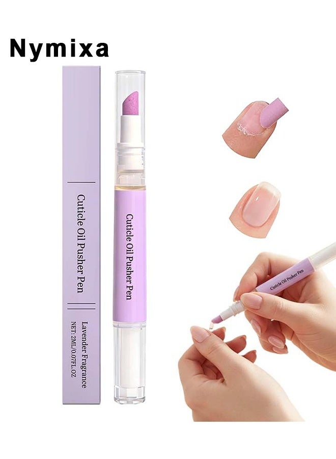 Nymixa Cuticle Oil Pusher Pen, 2-In-1 Nail Care Tool With Ceramic Cuticle Pusher & Moisturizing Oil, Portable Nail & Hangnail Care Pen For Dry Cuticles & Daily Hand Beauty, Instant Cuticle Remover Tools for Dry Nails Hangnails Moisturizes Brightens - Image 1
