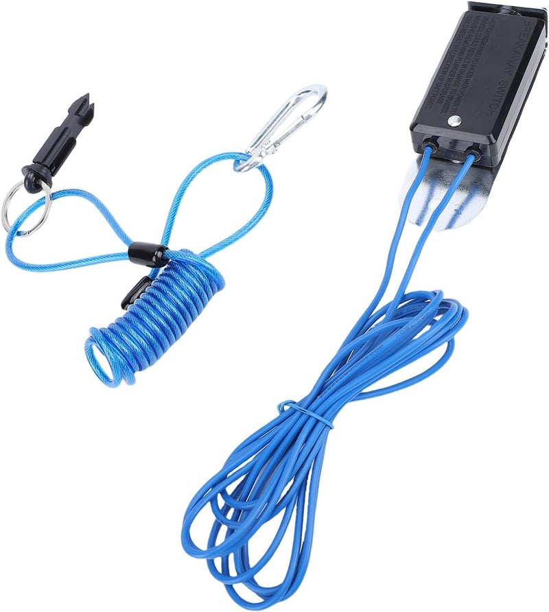 Haofy Trailer Breakaway Switch Kit 4FT Coiled Safety Cable with Pin 12V Emergency Brake System for RV Boat Utility Trailers (Blue) - Image 5