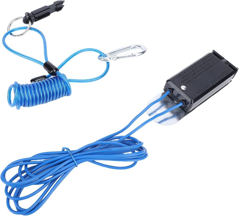 Haofy Trailer Breakaway Switch Kit 4FT Coiled Safety Cable with Pin 12V Emergency Brake System for RV Boat Utility Trailers (Blue) - Image 4