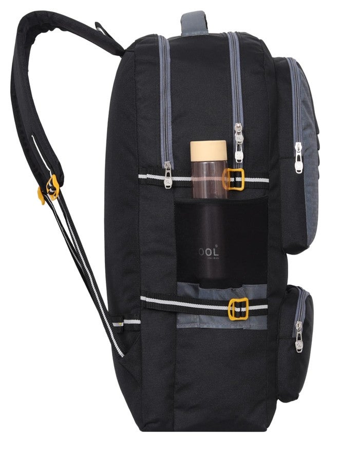 STRONG LIFE 70L 2 Compartment Rucksack Travel Backpack For Outdoor Sport Hiking Camping Trekking Bag For Men And Women (Black) - Image 3
