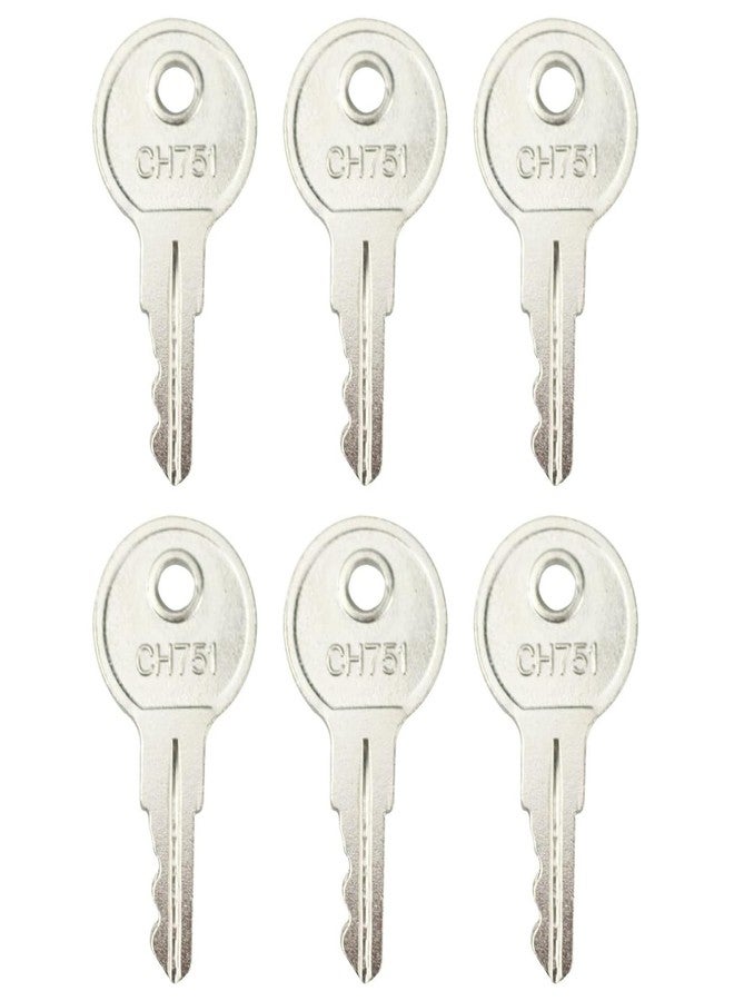 gradora CH751 Key Universal Keys Replacement for RV Compartments Campers Storage Cabinets Door Lock T-Handles Tool Boxes Pickup Shells (Pack of 8) - Image 1