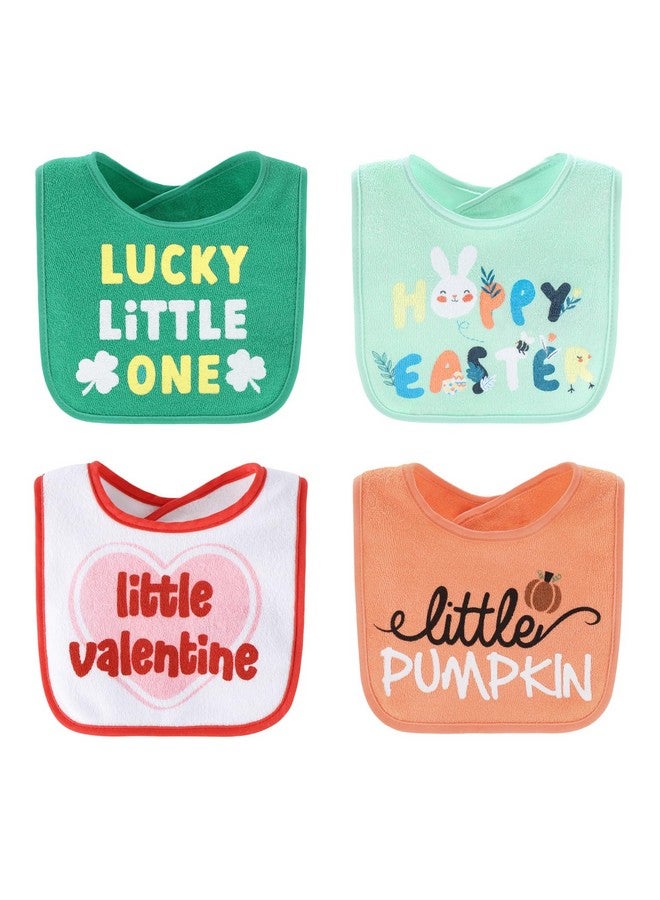 The Peanut Shell The Peanutshell Baby Boy or Girl Terry Bibs Set of 10-100% Cotton, Soft, Absorbent Baby Bibs, Unisex Toddler Boy or Girl Set, Newborn & Infant - Holiday - Image 4