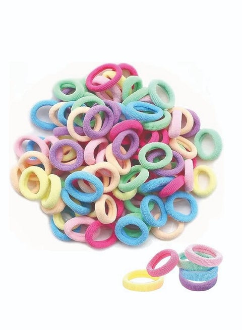 100pcs Thick Cotton Hair Ties, Girls Hair Bands Elastic Hair Bands Hair Accessories 100pcs Multicolor