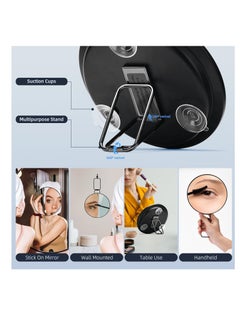 McDou 30x Magnifying Mirror  Compact Makeup 6 Inch Large Vanity Mirror  3 Suction Cups and 360° Adjustable Bracket  Suitable for Handheld  Desktop and Wall Mounted Travel Mirror Use  - Image 2