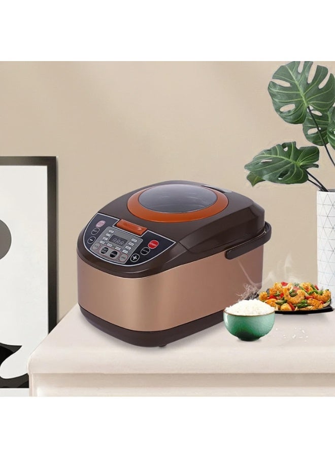 DubaiGallery 5L Large Capacity Smart Electric Rice Cooker Automatic Multi Cooker With Digital Control Panel Non-Stick Pot One Touch Cooking Keep Warm Function For Biryani Soup Yogurt Cake Rice - Image 5