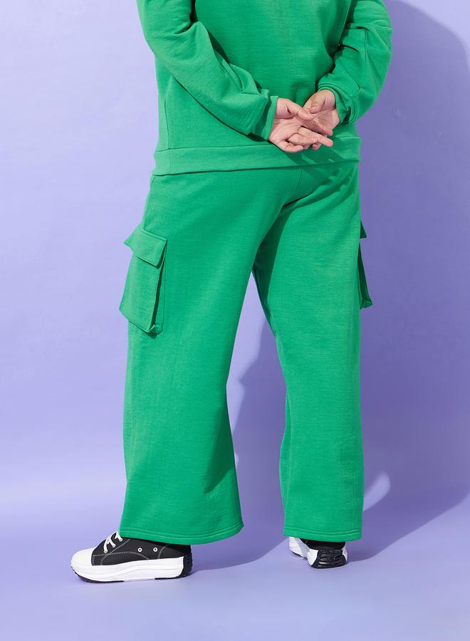 SASSAFRAS Plus Size Green Cargo Joggers - Image 5