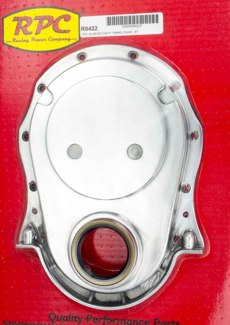 Racing Power Company R8422 Polished Aluminum Timing Chain Cover for Big Block Chevy - Image 2