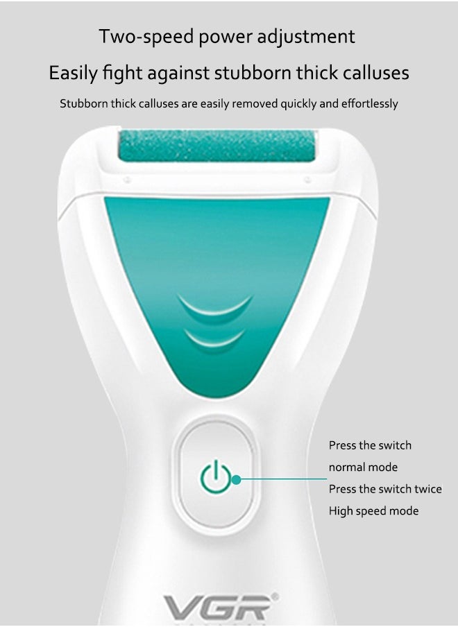 VGR Electric Feet Callus Removers Rechargeable, Portable Electronic Foot File Pedicure Tools, Electric Callus Remover Kit, Professional Pedi Feet Care for Dead, Hard Cracked Dry Skin  - Image 2