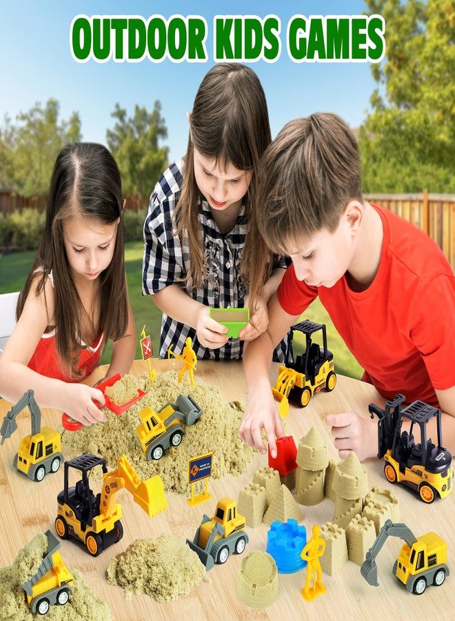 Billeeit Sand Construction Kit with Big Foldable Sandbox and 2.2lbs Moldable Sensory Play Sand, Truck Toys Including Castle Molds and Other Accessories - 36Psc Set Easter Gifts for Kids 3+ - Image 4