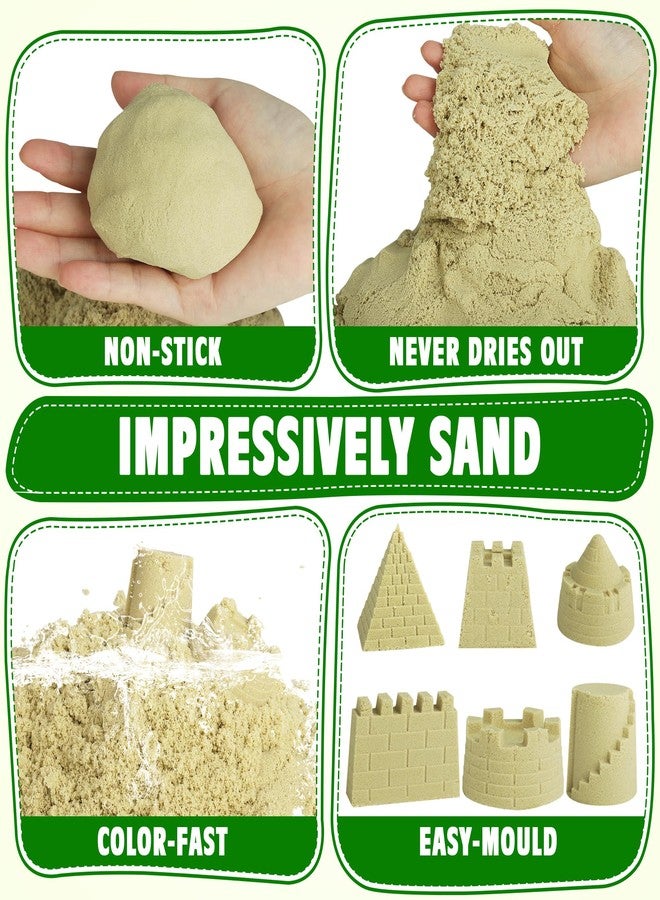 Billeeit Sand Construction Kit with Big Foldable Sandbox and 2.2lbs Moldable Sensory Play Sand, Truck Toys Including Castle Molds and Other Accessories - 36Psc Set Easter Gifts for Kids 3+ - Image 5