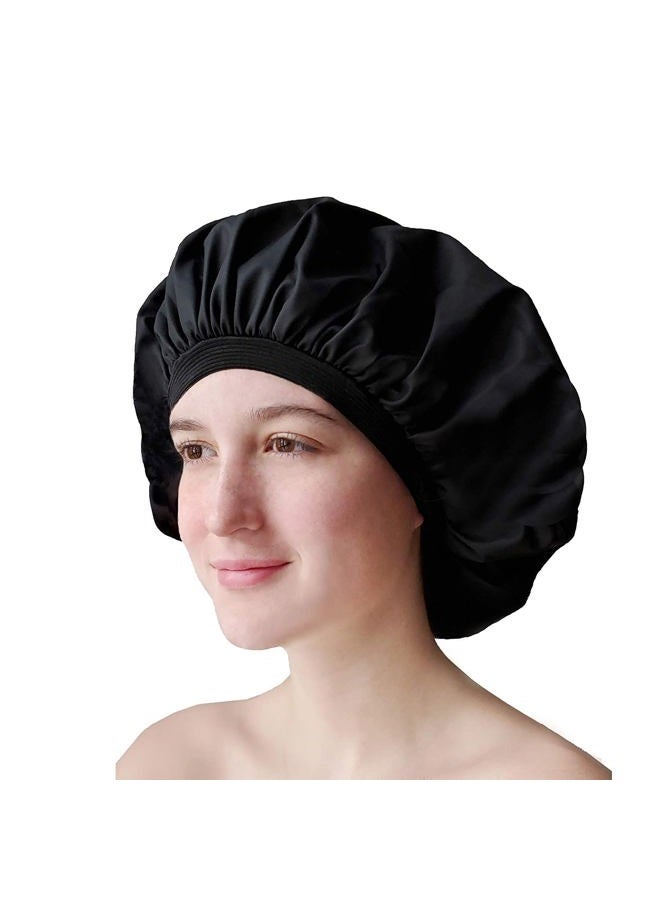 Mr Big Curling Iron Only Reusable Oil Proof Nightcap, Protective Hair Bonnet and Shower Cap Too. Leakproof, Oilproof, and Waterproof. Larger Area to Accommodate Long Hair, Comfort Elastic Band for Sm to Med Sized Heads. - Image 1