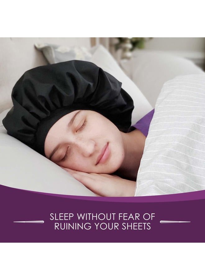 Mr Big Curling Iron Only Reusable Oil Proof Nightcap, Protective Hair Bonnet and Shower Cap Too. Leakproof, Oilproof, and Waterproof. Larger Area to Accommodate Long Hair, Comfort Elastic Band for Sm to Med Sized Heads. - Image 4