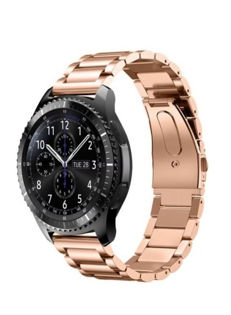 vesus Stainless Steel Band Strap 22mm For Samsung Galaxy Gear S3 Classic/Frontier Rose Gold