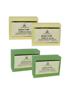 Khadi Pure Neem Tulsi & Saffron Soap 125 Ml (Pack Of 4)  - Image 2