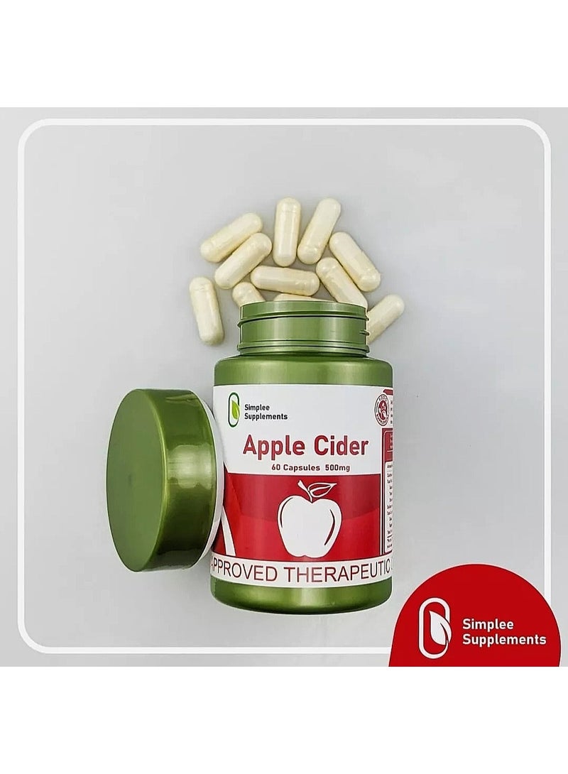 Simplee Supplements Apple Cidar 60 Capsules 500mg - Image 4