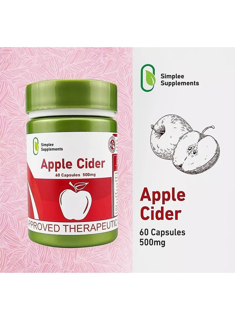 Simplee Supplements Apple Cidar 60 Capsules 500mg - Image 5