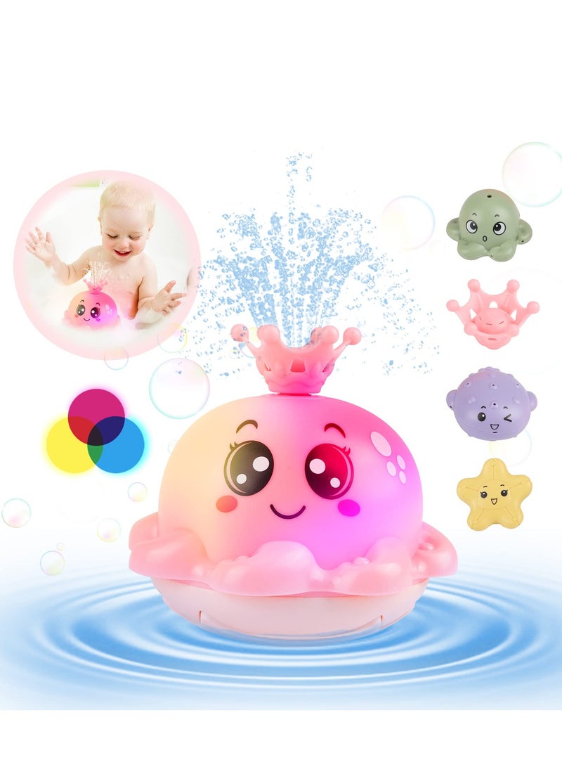 إيفرين لعبة استحمام للأطفال من باث توي لعبة حمام الأخطبوط حساس آلي لعبة رذاذ الماء مع ضوء أربعة أنماط رذاذ الماء لعبة استحمام للأطفال من سن 1 سنة - Image 1
