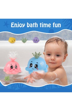 EVEREEN Bath Toy Baby Bath Toy Octopus Bath Toy Automatic Sensor Water Spray Toy With Light Four Water Spray Patterns Bath Toy Baby From 1 Year  - Image 3