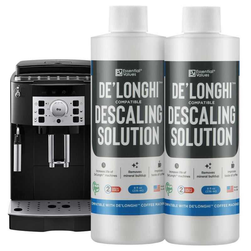 Essential Values Descaling Solution Compatible with De Longhi - Coffee Descaler - Coffee Maker Cleaner - Kettle, Espresso Machine Cleaning - 12 Month Supply 2-Pack - Image 2