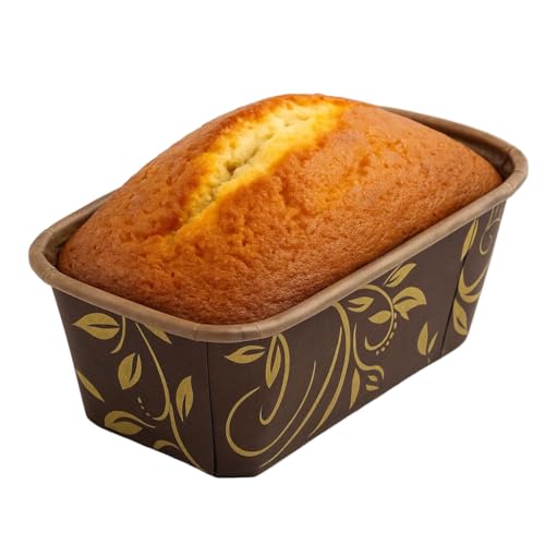 Esslly Plumpy Moulds by Ecopack – 110g | Non-Stick Greaseproof Paper Loaf Pans | Oven-Safe, Disposable Mini Baking Moulds | Pack of 25 – Durable & Elegant Design for Perfect Cakes - Image 1