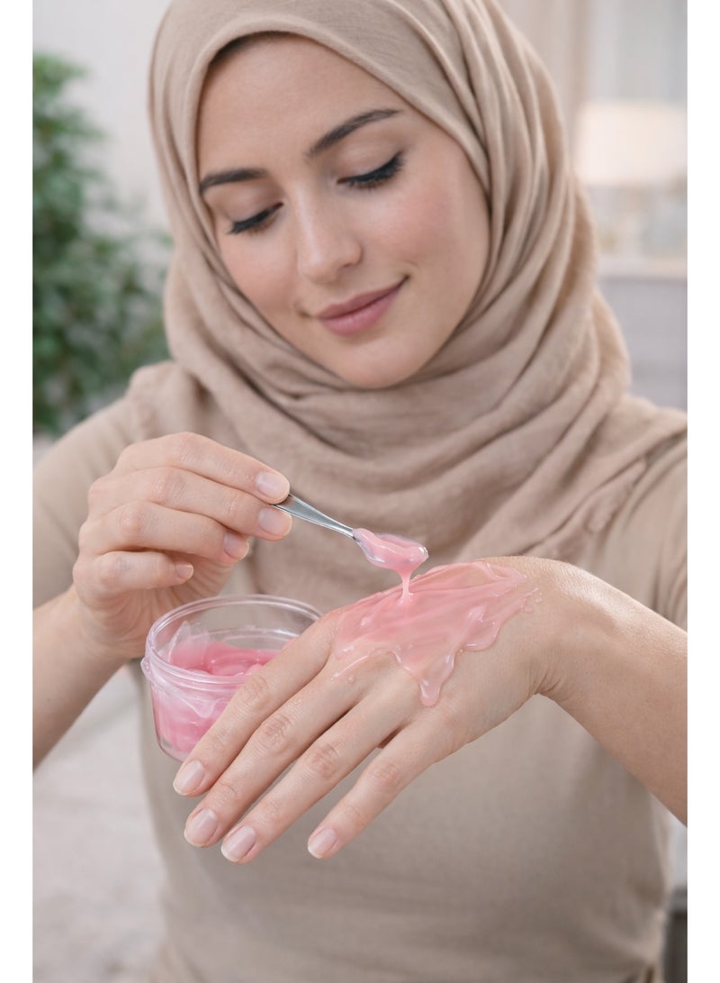 شمع برافين بزيت الورد وزيت جوز الهند – ترطيب طبيعي عميق لليدين والقدمين 100 جرام - Image 3