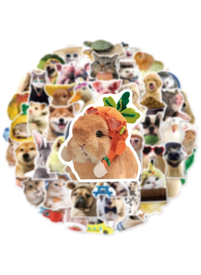 NIBEMINENT 50 Pcs Realistic Pets Deco Kit Waterproof Stickers, High Definition Printing Bright Colors, Suitable for Laptop Skateboard Luggage Water Bottle Guitar DIY - Image 3