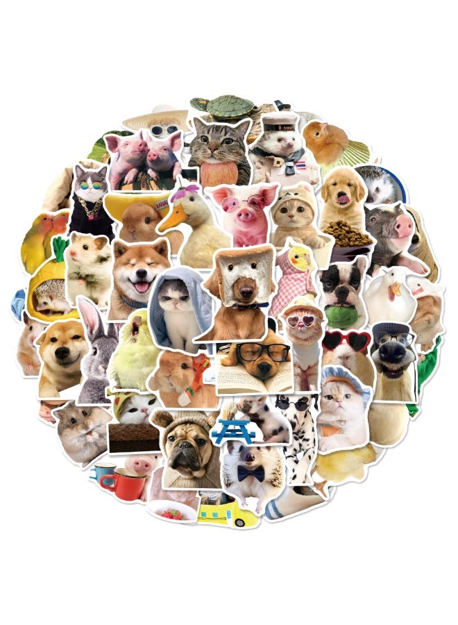 NIBEMINENT 50 Pcs Realistic Pets Deco Kit Waterproof Stickers, High Definition Printing Bright Colors, Suitable for Laptop Skateboard Luggage Water Bottle Guitar DIY - Image 2