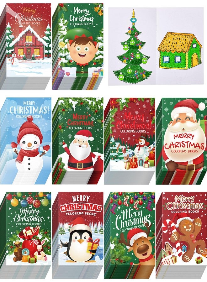 Zhanmai 100 Pack Christmas Coloring Book Christmas Mini Coloring Book Xmas Color Book Holiday Goodie Bag Stuffer Fillers Gifts for Girls Boys Presents Xmas Party Favors 10 Style(Christmas) - Image 1