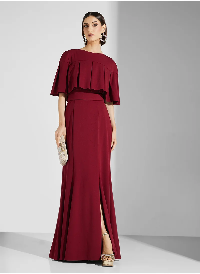 Iyra Ruffle Sleeve Maxi Dress