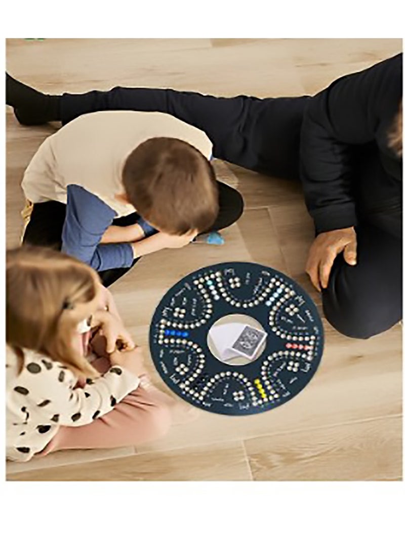 Jackaroo Board Game,Ludo Board Game,Jackaroo Joker Board Game,Double Sided Wooden Board Game for 4 and 6 Players with,24 Marbles and Cards - Image 2