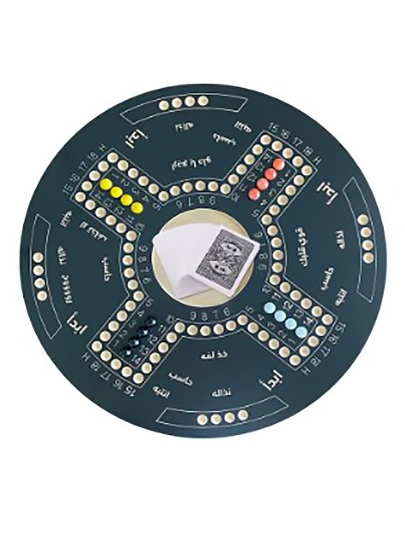 Jackaroo Board Game,Ludo Board Game,Jackaroo Joker Board Game,Double Sided Wooden Board Game for 4 and 6 Players with,24 Marbles and Cards - Image 3