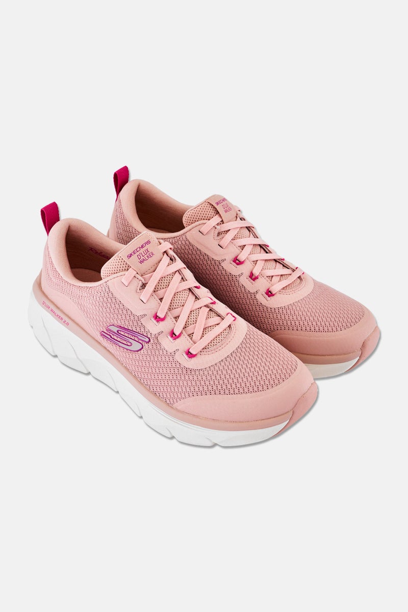 SKECHERS Women D-Lux Walker 2,0 Slip On Sneakers Shoes, Dusty Rose - Image 2