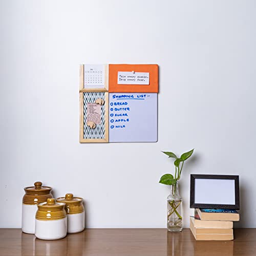 IVEI Combination Board with Magnet Board, Pin Board & Whiteboard - Innovative Organizer for Kids and Adults with Elephant Magnets to Do Boards � Best Gift for Home, Office, School - Orange - Image 3