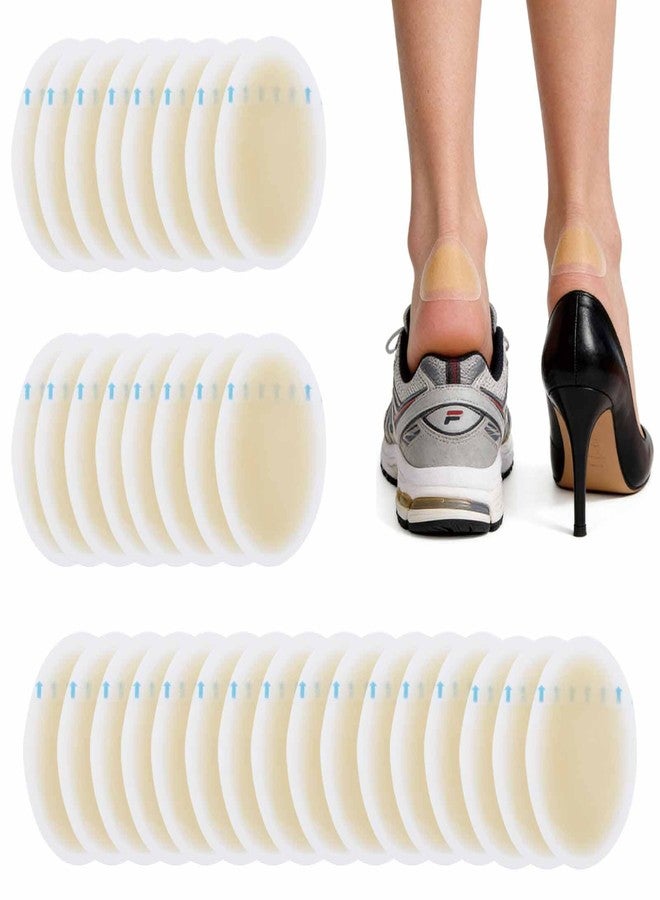 32PCS Hydrocolloid Gel Blister Bandages Waterproof Adhesive Pads for Heel Foot Toe Prevention Recovery(Elliptical)