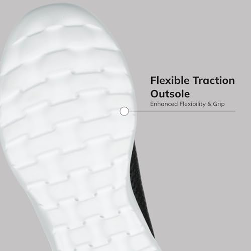 SKECHERS حذاء سكيشرز للأداء جو ووك جوي سليب أون للنساء، 11 C/D أمريكي، أسود-أبيض - Image 3