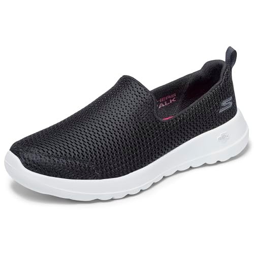 SKECHERS حذاء سكيشرز للأداء جو ووك جوي سليب أون للنساء، 11 C/D أمريكي، أسود-أبيض - Image 1