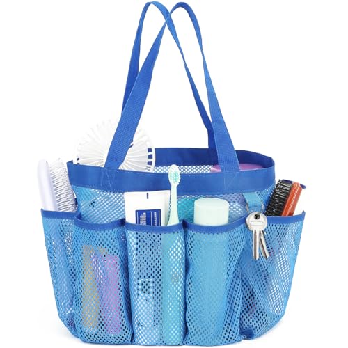Fammart Mesh Shower Caddy Portable for College Dorm Room Essentials Odorless Polyester Large Shower Tote Bag with Dual Handles 8Pocket QuickDry Toiletry Organizer for Travel Beach Camping Gym - Image 1
