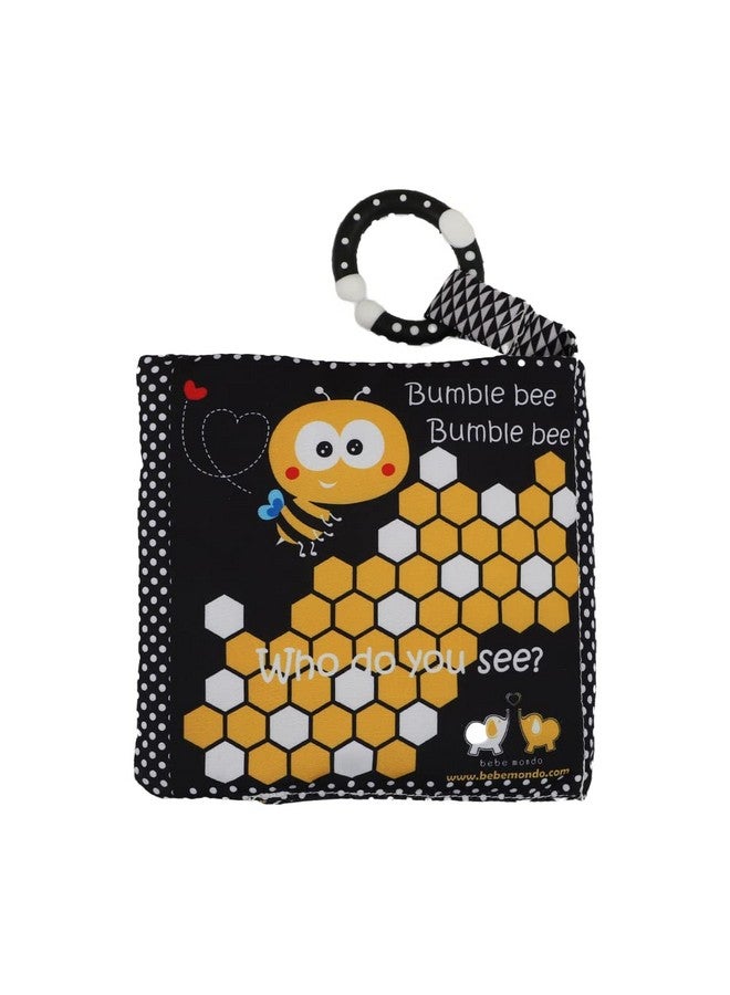 Bebe Mondo Touch and Feel Cloth Crinkle Books for Babies Infant, Baby Books Toys 0-3-6-12 Months, Christmas Shower Baby Gifts, High Contrast Toys,Teething Teethers, Tummy Time Mirror Toys for Boys and Girls-Owl  - Image 1