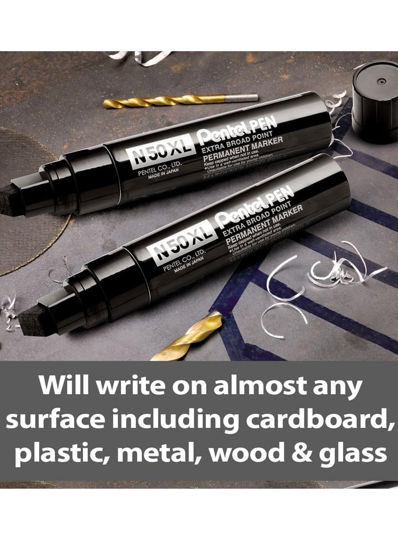 Pentel 1-Piece N50XL Jumbo Permanent Marker Green - Image 3