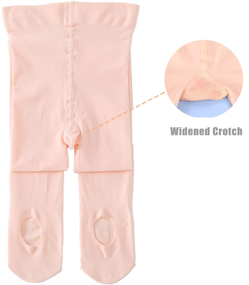 MdnMd 1 Pack Women's Dance Tights Ballet Footless Convertible Ultra Soft Dancer Tight Stocking Pantyhose (Ballet Pink, Adult-Small, Height 63-65") - Image 4