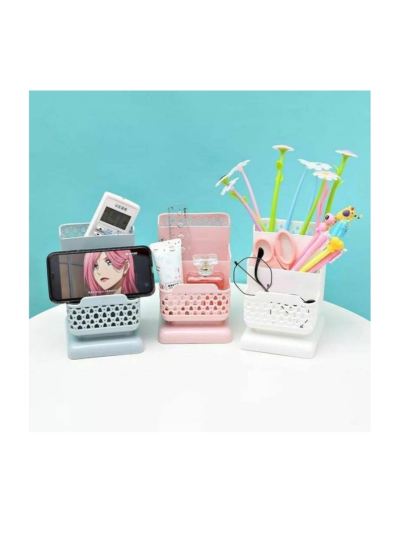 Jumbo Makeup Organizer and Remote - Perfect Organization with an Elegant Touch OM (Pink) - Image 3