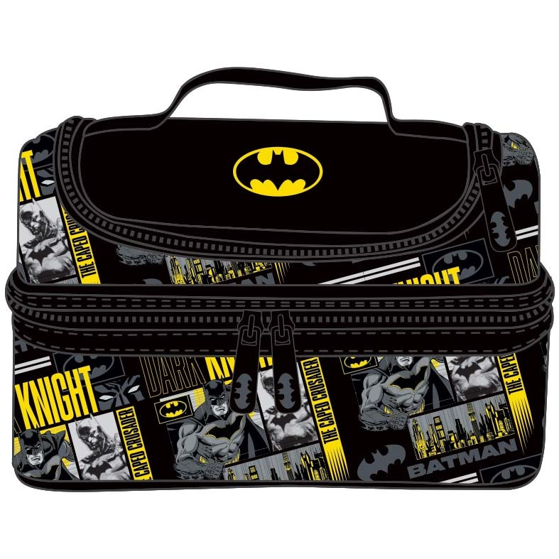 Warner Bros. DC Batman 4 Pcs Backpack Set with Lunch Bag, Water Bottle & Pencil Case - Image 2