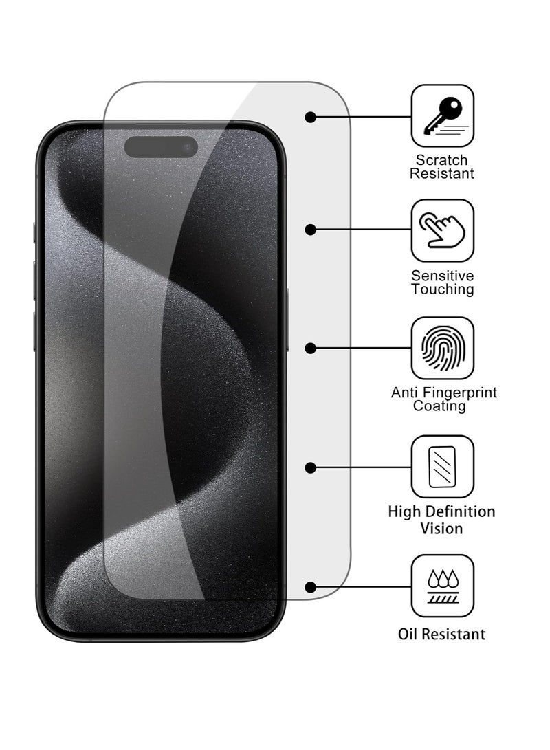 ELTRAZONE iPhone 15 Pro Max Case - 5-in-1 Clear Design with 2X Tempered Glass Screen Protectors, 2X Camera Lens Protectors, Shockproof Air-Guard Corners, and MagSafe Compatibility - Image 5