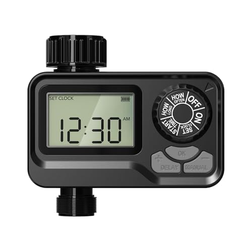 BN-LINK BN LINK Programmable Sprinkler Timer with Rain Delay – Waterproof Digital Water Timer for Garden Hoses, Manual & Automatic Irrigation System, 1 Outlet - Image 1