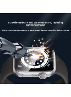 Generic For AppleWatch Watch Film Iwatch Ultra Protective Film Apple S8s7PMMA Film-Color:Super Clear Ceramic Membrane-with Positioning Frame-Dimensions:iwatchS7/S8（41MM）  - Image 4