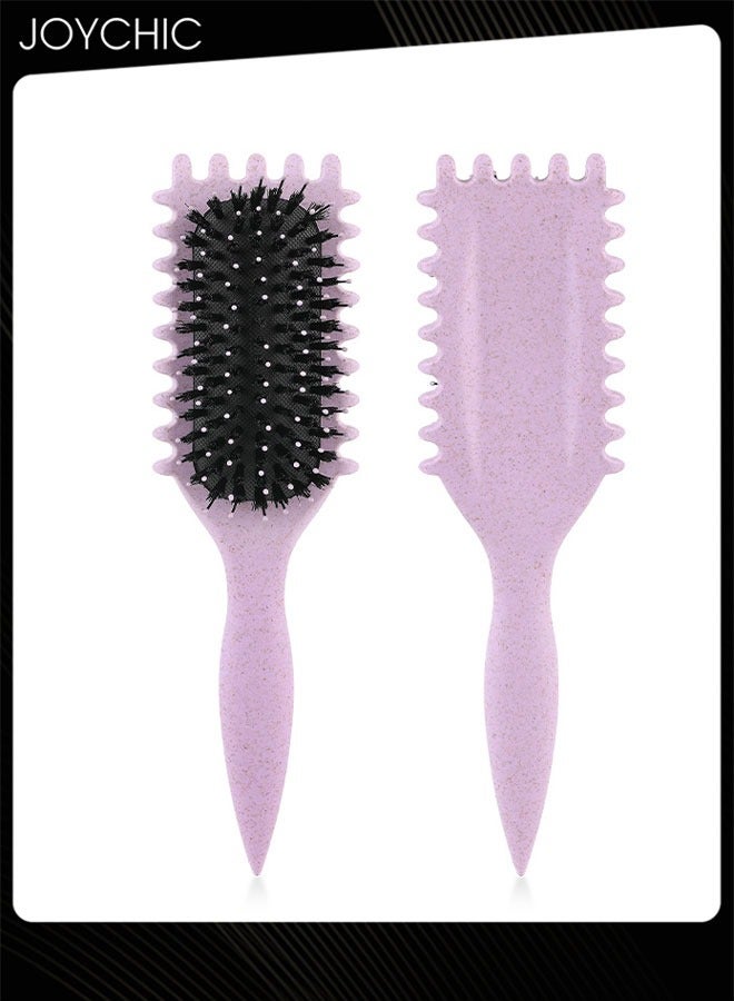 Joychic Curl Defining Brush Styling Brush Lightweight Travel Portable Hair Brush for Women (Purple) - Image 2