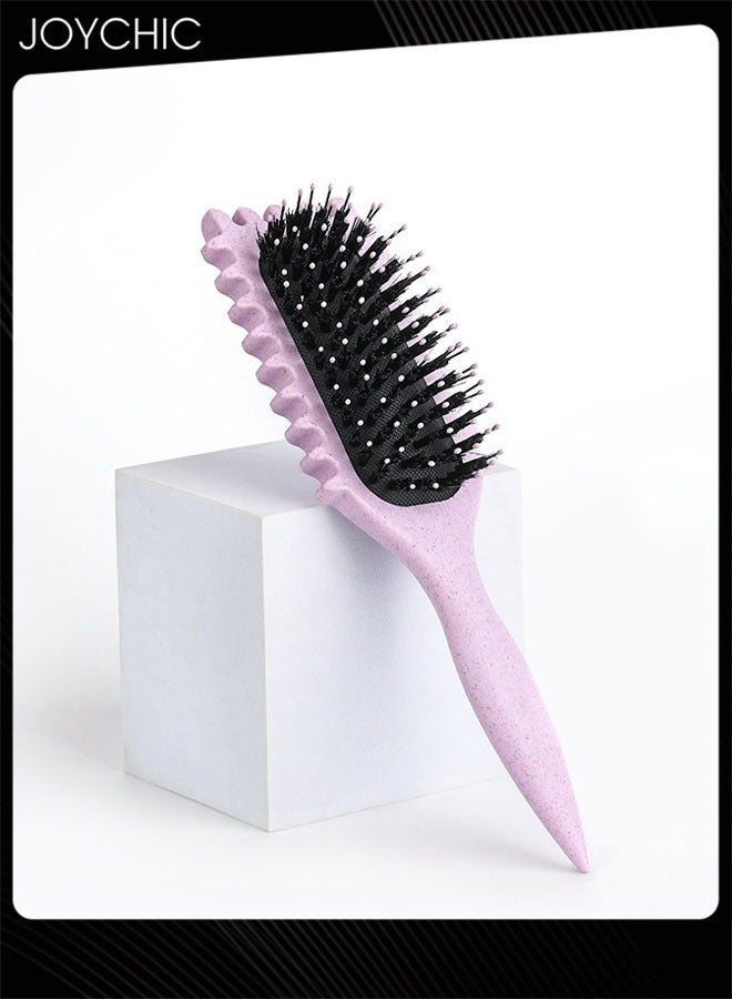 Joychic Curl Defining Brush Styling Brush Lightweight Travel Portable Hair Brush for Women (Purple) - Image 3