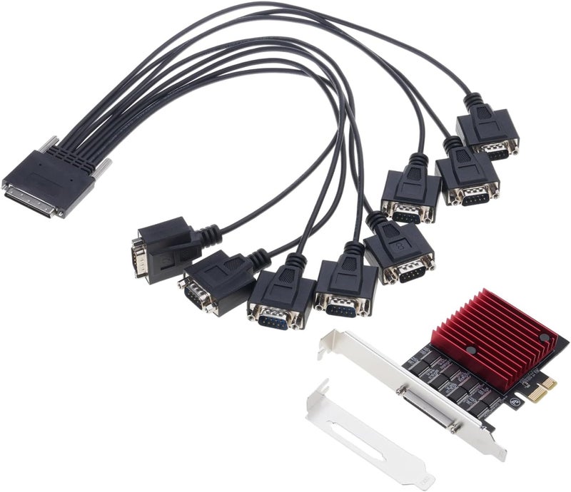 PCIe to 8 Port RS232 Port Expansion Card Extender for Industrial WCH384 Low Profile Bracket Chassis Accessory Computer Card - Image 1