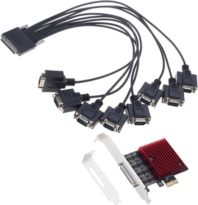 PCIe to 8 Port RS232 Port Expansion Card Extender for Industrial WCH384 Low Profile Bracket Chassis Accessory Computer Card - Image 4